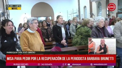 Misa para pedir la recuperaci&oacute;n de Barbara Brunetti, periodista de Elonce